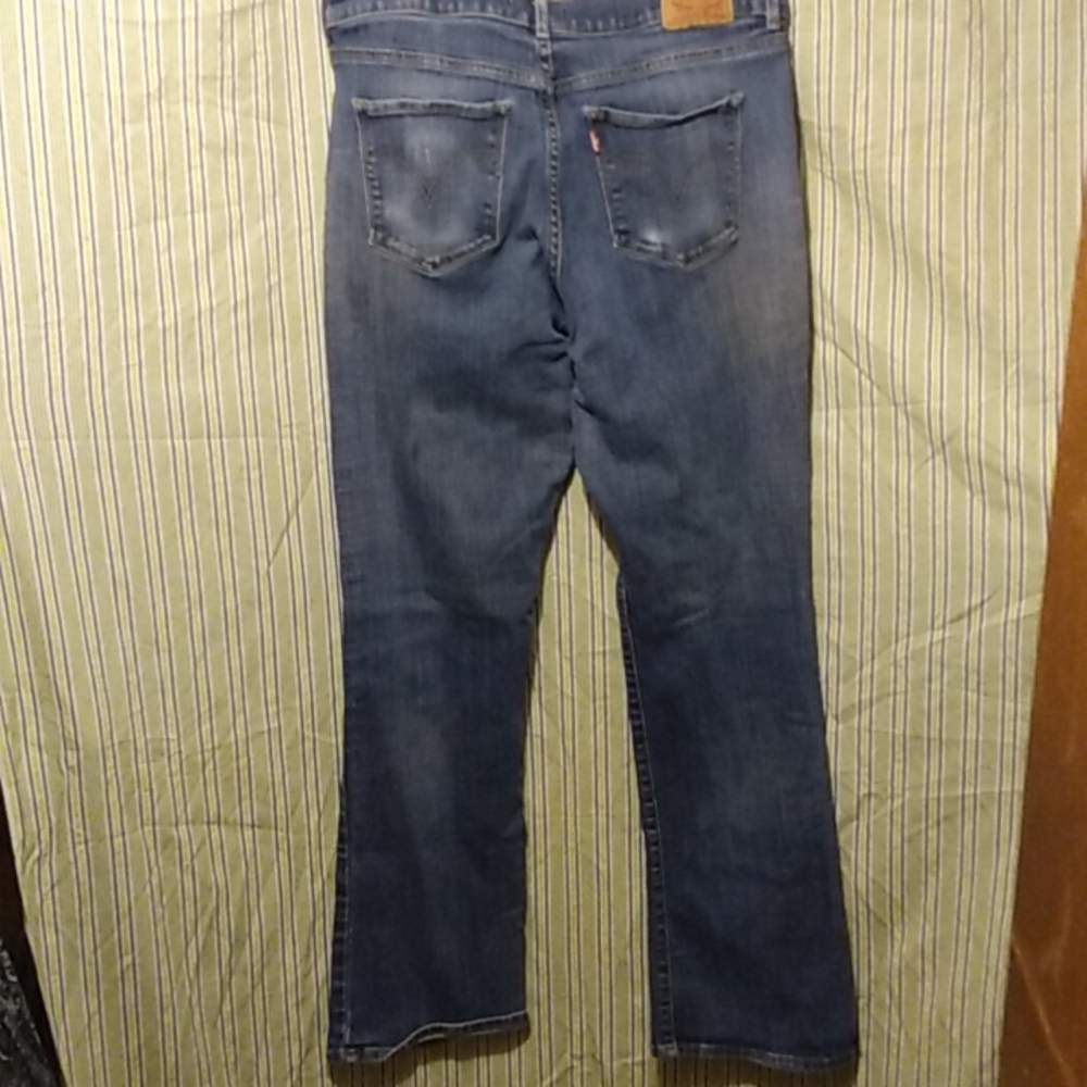 Levi's Classic Boot Cut Distressed Denim High Waist Jeans Size 12M